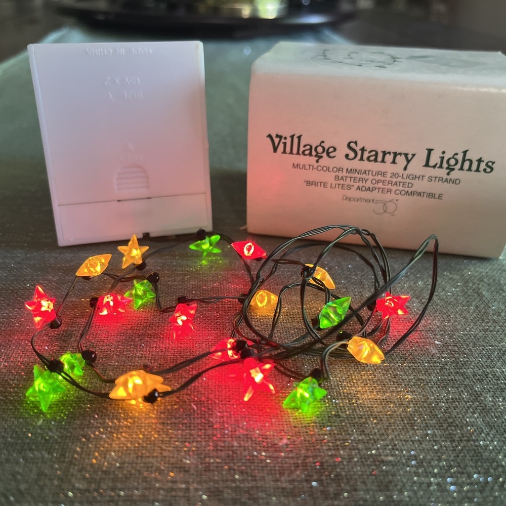 Dept 56 Village Starry Lights~20 Light Strand w/adapter
